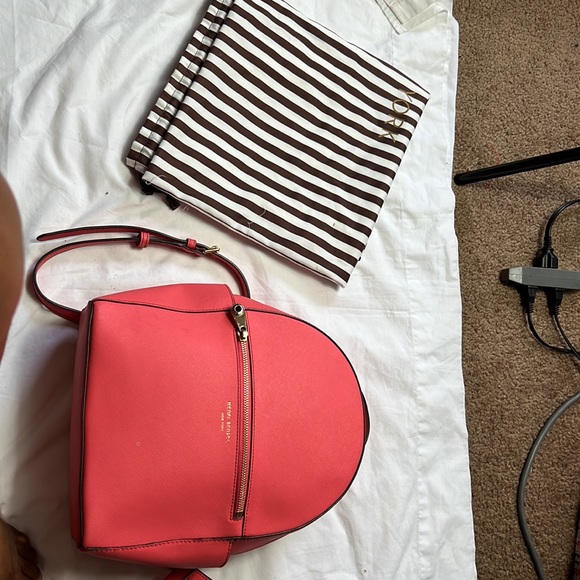 Henri bendel women backpack  with dust bag pink leather used - Picture 5 of 16